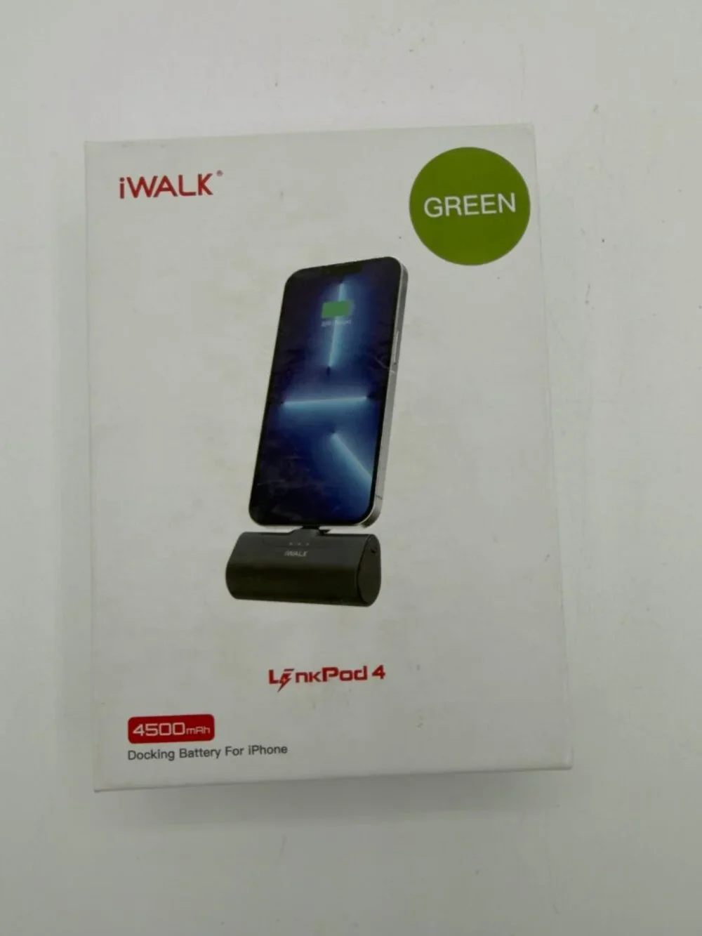 iWALK LinkPod 4 4500mAh Portable Charger Power Bank for iPhone Lightning Green